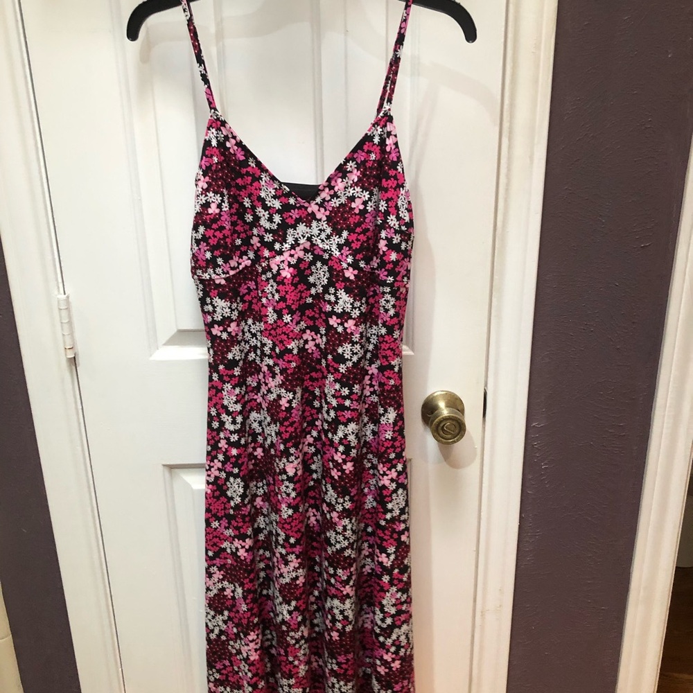 Michael Kors Pink and Black Floral Dress